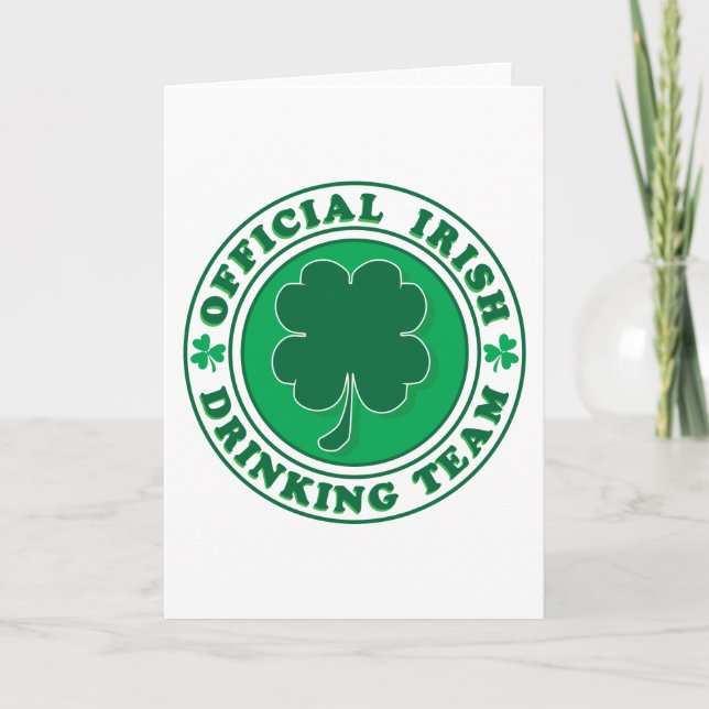 Carte Irish Drinking Team/St. Patrick's Day (Devant)