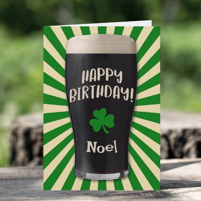 Carte Irish Guinness Pint Joyeux anniversaire (Créateur téléchargé)