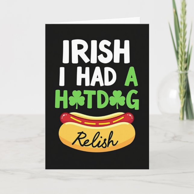 Carte Irish Hotdog St Patricks Day Card (Devant)