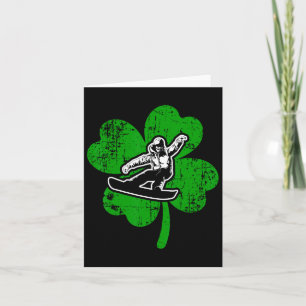 Carte Irish Leaf Snowboard Saint-Patrick Jour Vert Gi
