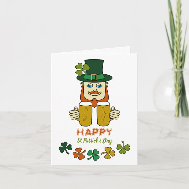 Carte Irish Leprechaun, Saint Patrick's Day (Devant)