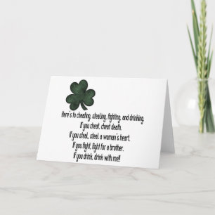 Carte Irish Proverb 3 St. Patrick's Day Greeting Card