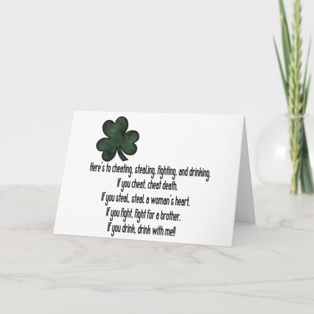 Carte Irish Proverb 3 St. Patrick's Day Greeting Card (Devant)