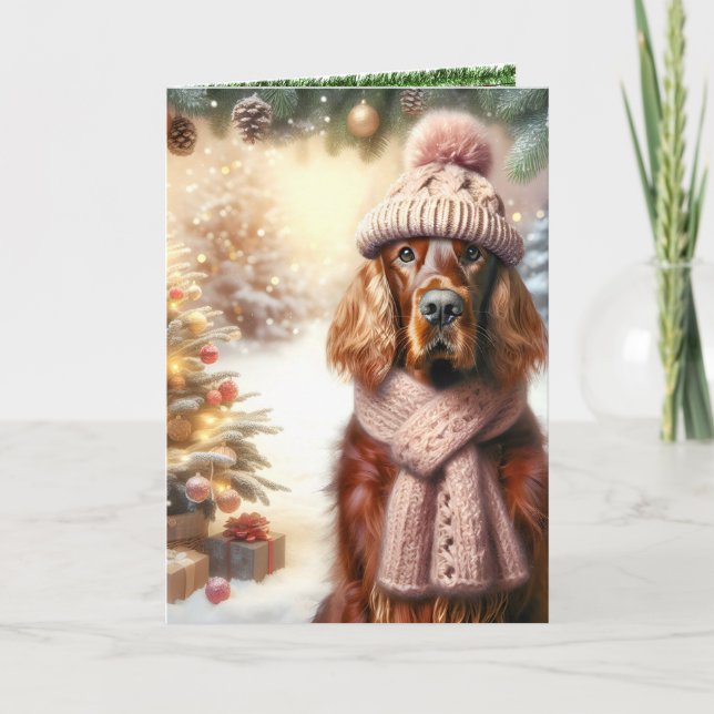 Carte Irish Setter Christmas (Devant)