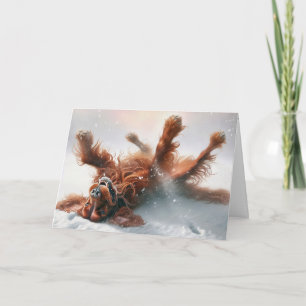 Carte Irish Setter Christmas Fun
