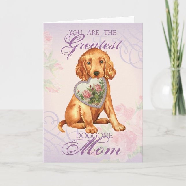 Carte Irish Setter Heart Maman (Devant)