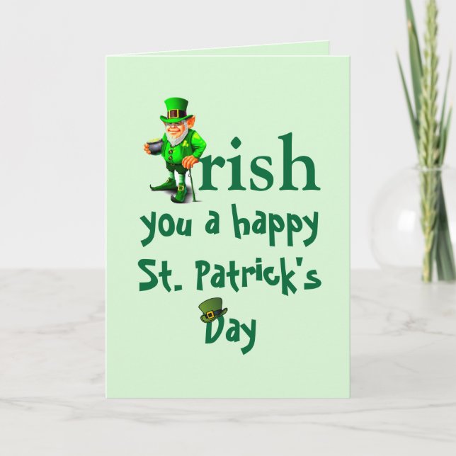 CARTE IRISH ST. JOUR DE PATRICK (Devant)