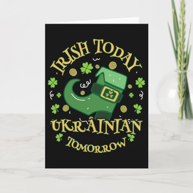 Carte Irish Today Ukraine Tomorrow St. Patrick's Day  (Devant)