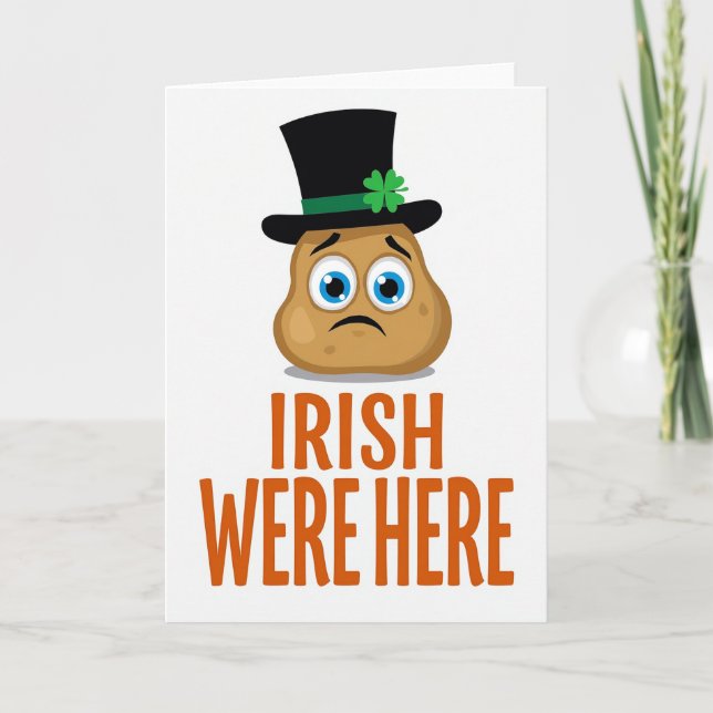 Carte Irish Were Here Potato Card (Devant)