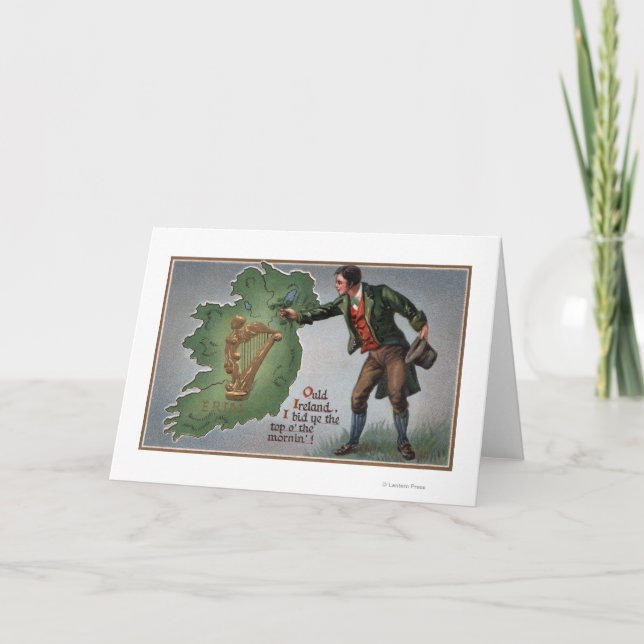 Carte Irishman propose des Shamrocks à l'Irlande (Devant)