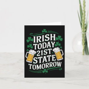 Carte Irlandais aujourd'hui 21e État américain drôle de
