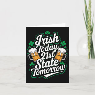 Carte Irlandais aujourd'hui 21e État américain drôle de 