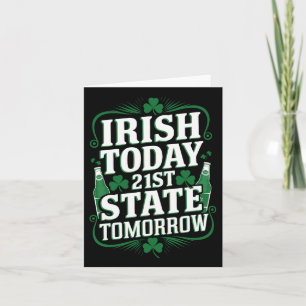 Carte Irlandais aujourd'hui 21e État américain drôle de 