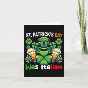 Carte Irlandais drôle Jour de la Saint Patrick Italien f