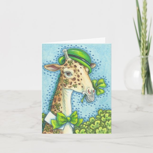 Carte IRLANDAIS GIRAFFE ST. PATRICK'S DAY NOTE CARD Vers (Devant)