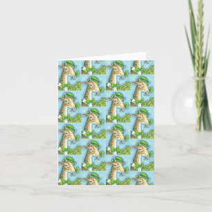 CARTE IRLANDAIS GIRAFFE ST. PATRICKS JOUR GREETING CARD
