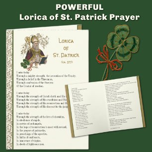 Carte Irlandais Lorica de la prière Saint Patrick