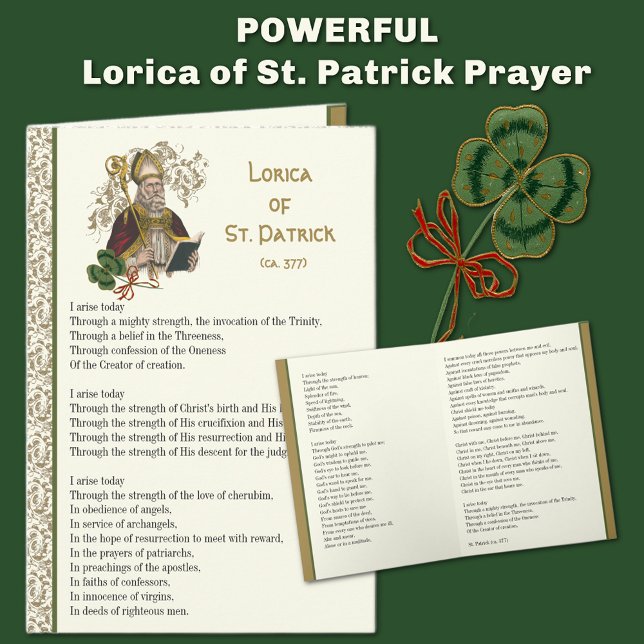 Carte Irlandais Lorica de la prière Saint Patrick (This prayer is a sacred shield of words, timeless protection, and enduring blessings for the soul. )