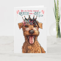 Irlandais Terrier Dog Queen Day Amusant Anniversai