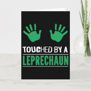 Carte Irlandais touché par un lutin drôle de la Saint-Pa