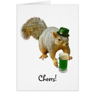 Carte irlandaise d'écureuil de bière verte