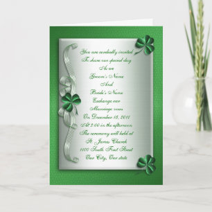 carte irlandaise faire-part de mariage