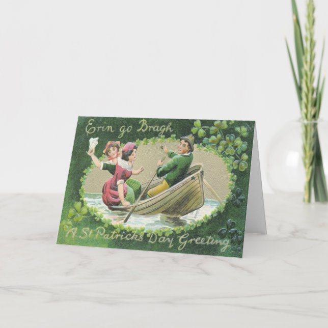 Carte Irlandaise Femme Homme Shamrock (Devant)