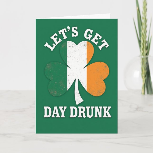 Carte Irlandaise Fête Alcoolisée (Devant)
