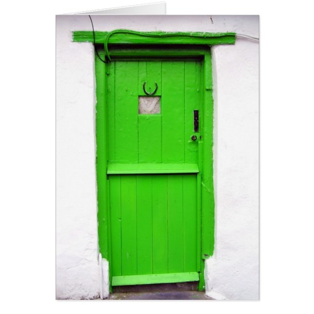 Carte irlandaise verte de porte (Devant)