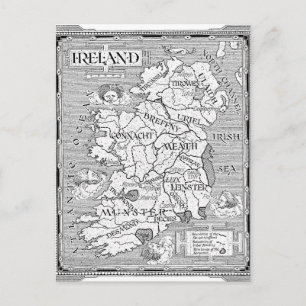 Carte irlandaise vintage