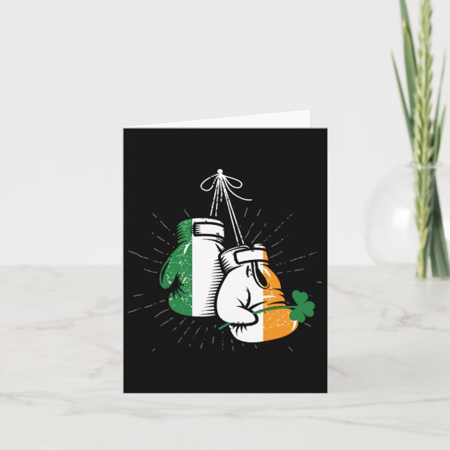 Carte Irlande Drapeau Shamrock Irlandais Gants de boxe - (Devant)