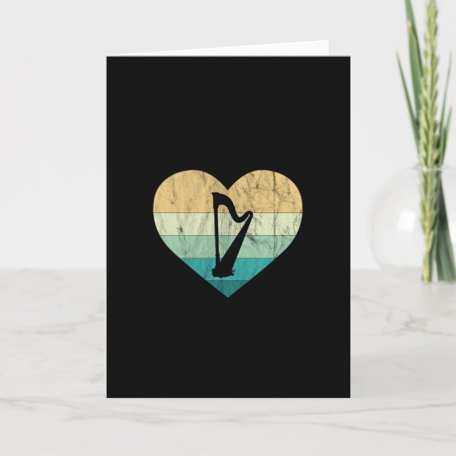 Carte Irlande - I Love Irish Harp (Devant)
