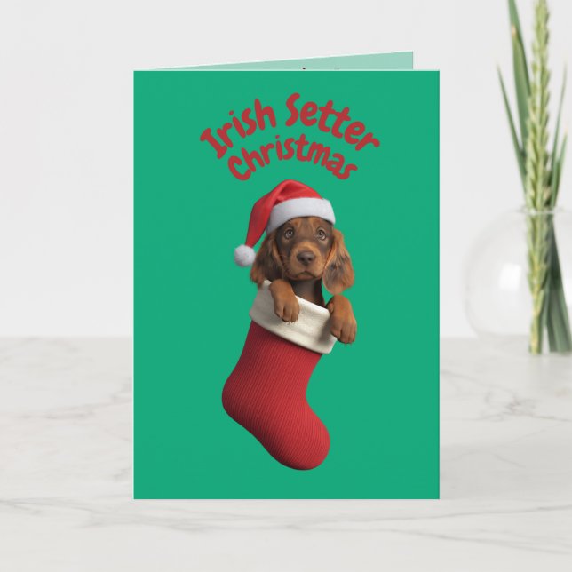 Carte Irlande Setter Christmas Stocking (Devant)
