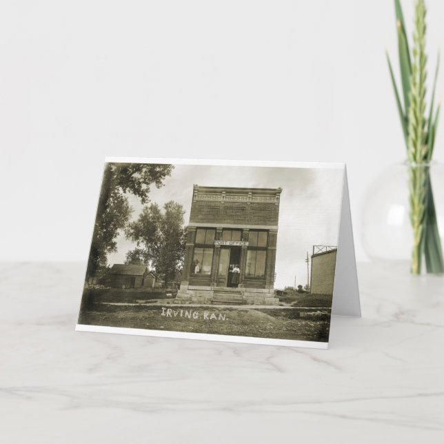 CARTE IRVING KANSAS POST OFFICE PHOTO MARSHALL COUNT KS (Devant)