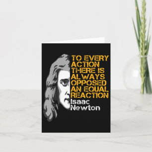 Carte Isaac Newton Action Et Réaction Inspiration Quo