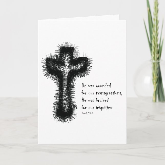 Carte Isaiah-53 - Cross / Christian Witness (Devant)