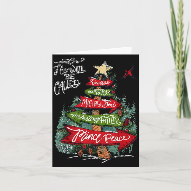 Carte Isaiah 9_6 And He Will Be Called Jesus Christmas C (Devant)