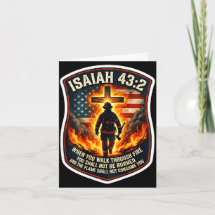 Carte Isaïe 43 2 pompier incendie prière patriotique dra