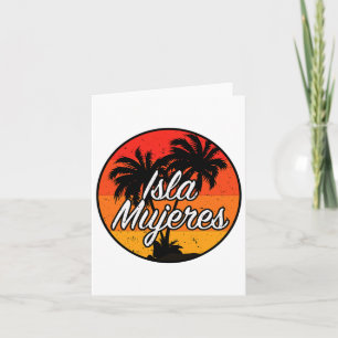 Carte Isla Mujeres Vacances Voyage Souvenir Cadeau