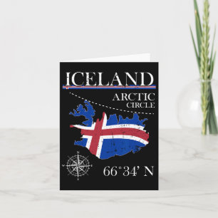 Carte Islande - Arctic Circle - Polar North Island Icela
