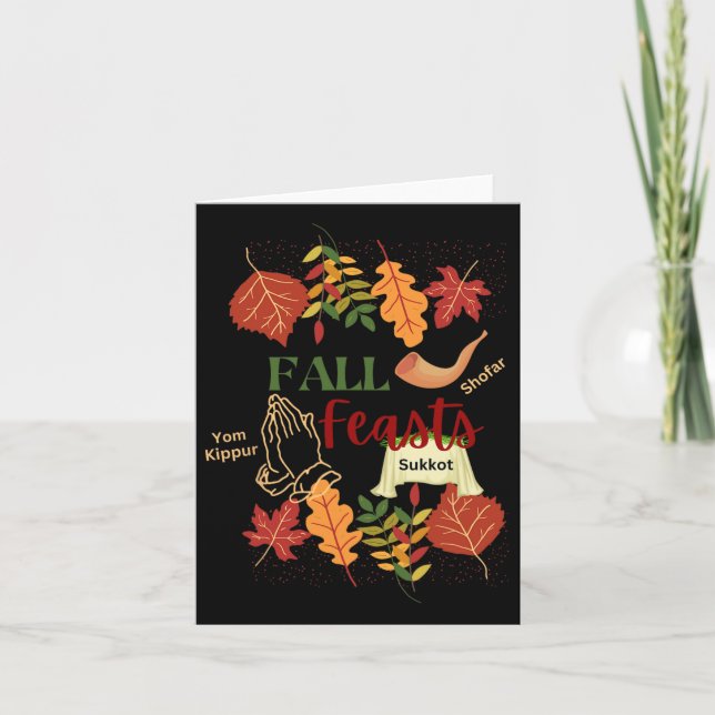 Carte Israel Fêtes de l'automne Israël Shofar Sukkot Yom (Devant)