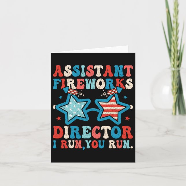 Carte Istant Feu d'artifice Directeur Drôle 4 juillet Ho (Devant)
