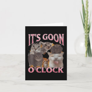 Carte It' ; s Allez O' ; horloge Chat drôle Mème I