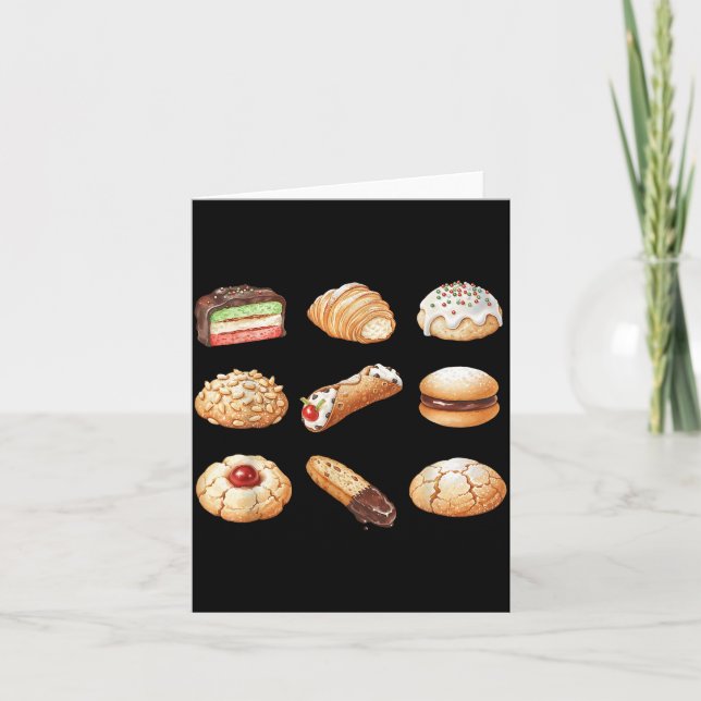 Carte Italian Christmas Cookie Xmas Holiday Men Women Ki (Devant)