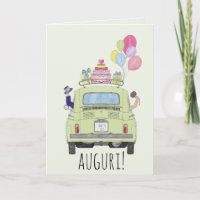 Italie Auguri Mariage Jour Fiat 500