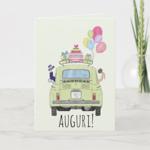 Carte Italie Auguri Mariage Jour Fiat 500