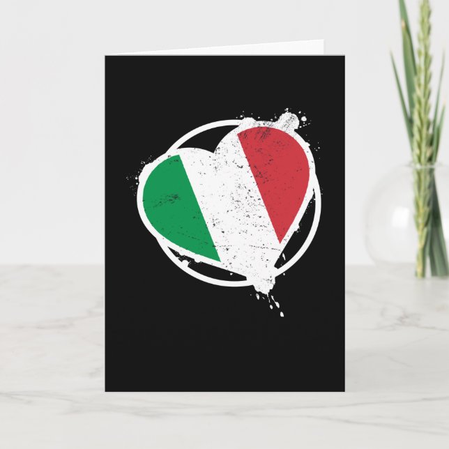 Carte Italie Coeur Italien Italia (Devant)