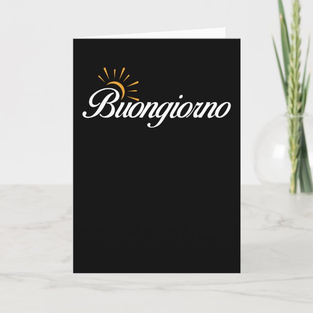 Carte Italie Italien Dit Bonjour Italien (Devant)