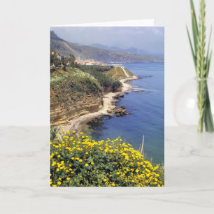 Carte Italie, Sicile. La côte nord de la Sicile en