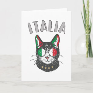 Carte Italie Soccer Chat Mascotte drapeau italien